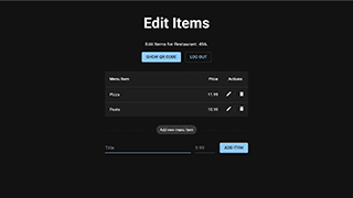 Restaurant Menu App